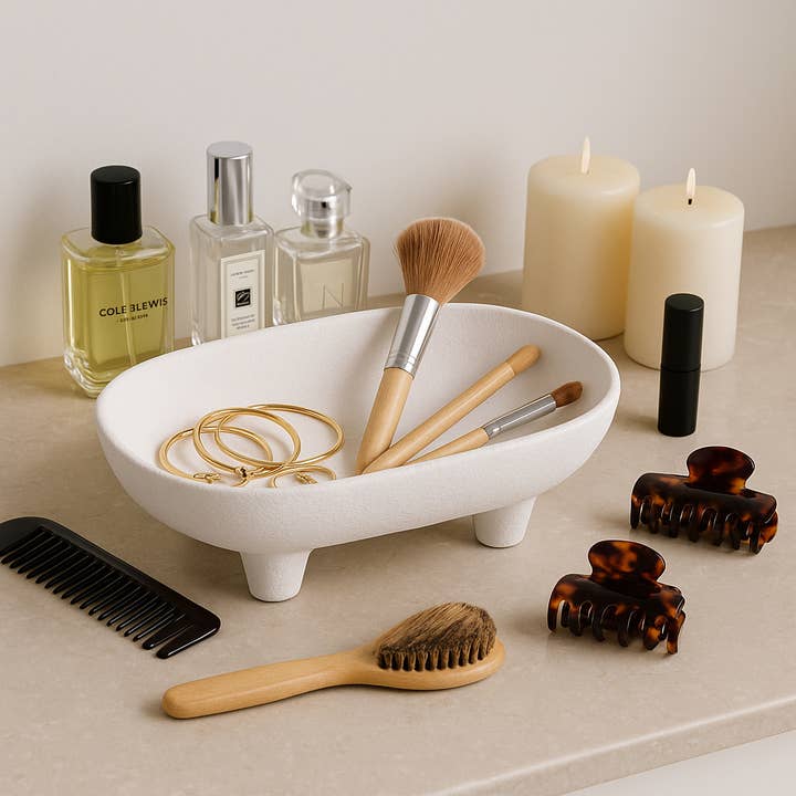 Sagebrook Home - Wholesale Decorative Plate/Dish/Bowl - Decorative Bowl - White Ceramic Rounded Rectangle, 10 in.11