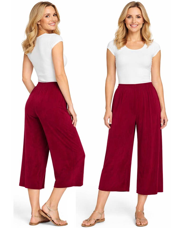 The Magic Scarf Company - Wholesale Pants - Women's - 1248 - Slinky TravelWear Capris22