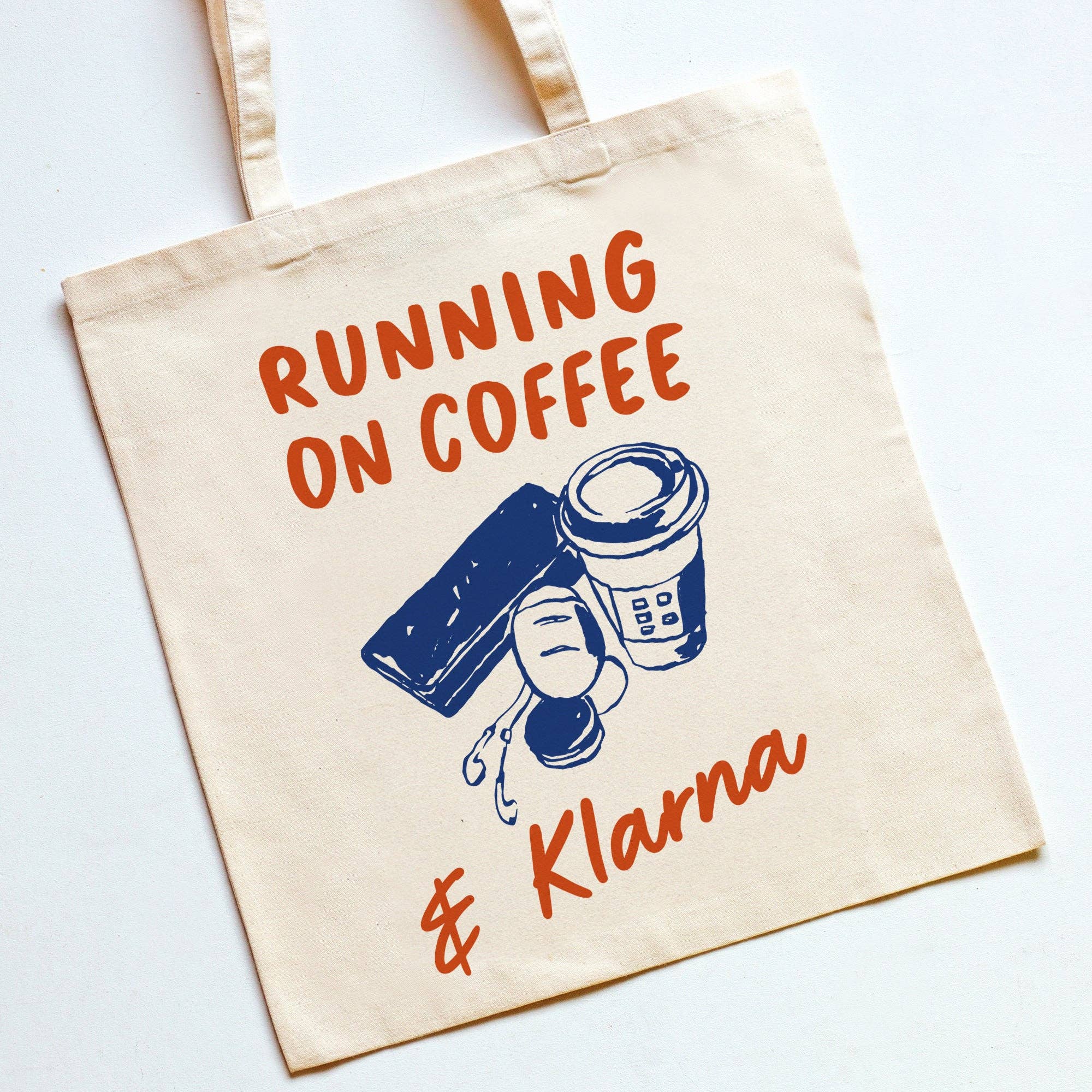 Of Life & Lemons - Wholesale Tote Bag - Women's - 'Running On Coffee & Klarna' Funny Tote Bag3