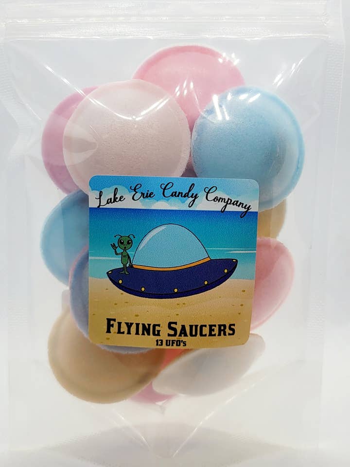 Flying Saucers for wholesale by Lake Erie Candy Company