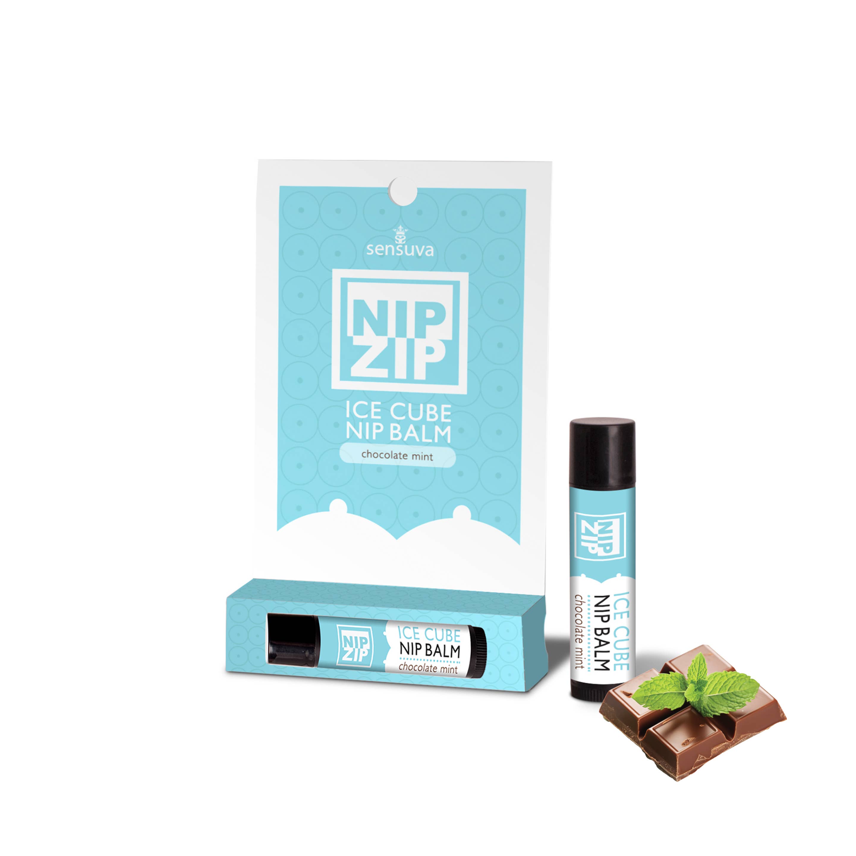 Sensuva - Wholesale Personal Lubricant - Nip Zip Ice Cube Nipple Balm Chocolate Mint Tube Carded