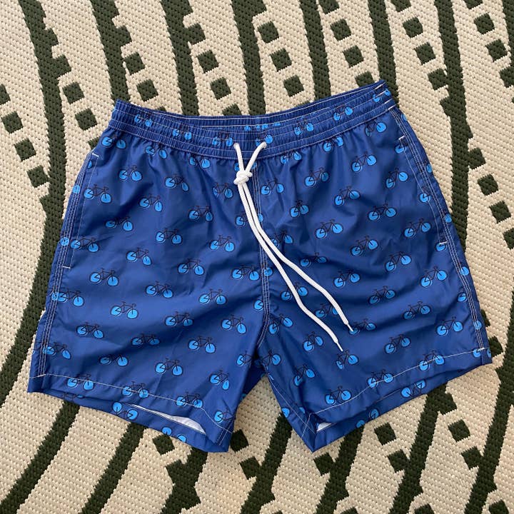 Maillot de bain "Bikes on blue" pour la vente par Sartoria Ciclistica