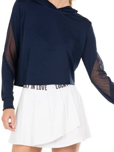 Women's Cropped Hoodie - Midnight Navy for wholesale by Lucky In Love