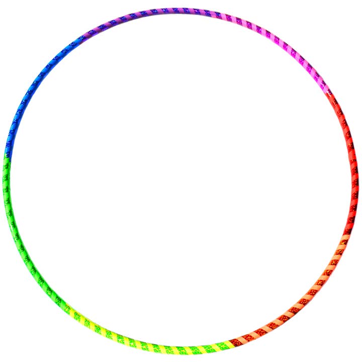 FestivalTreasures - Wholesale Sporting Accessories - Rainbow Prism Hand Taped Fitness Hula Hoop - Best Seller2