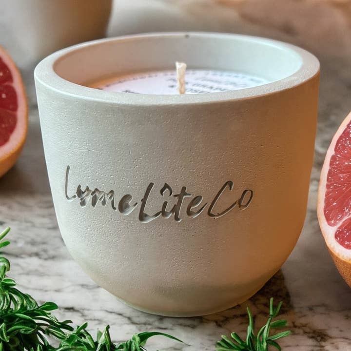 Vela de hormigón hecha a mano de abeto blanco y melocotón | 9 oz para venta al por mayor de Lymeliteco