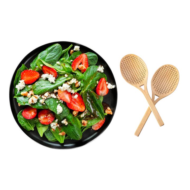 Fox Run Brands - Wholesale Serving Utensil - Fox Run Beechwood Tennis Racket Salad Servers, Set of 2