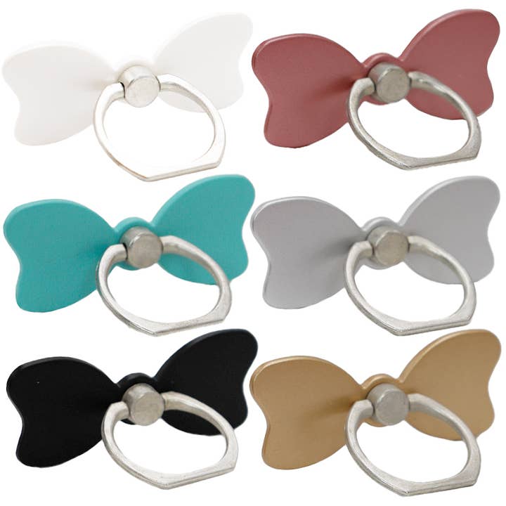 Cap Zone - Vente Support pour téléphone/tablette - Support pour téléphone avec nœud en ruban, support pour bagues