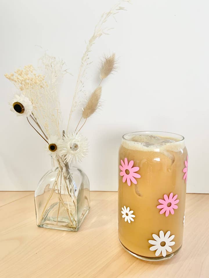 Flower 16 Ounce Glass Cup for wholesale by 1st Allie