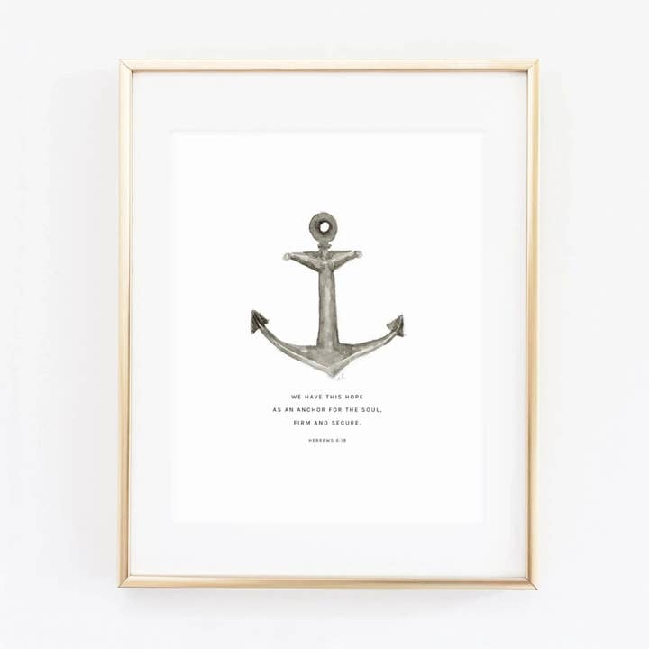 hebreos 6:19 ancla escritura impresión para venta al por mayor de emily lex studio