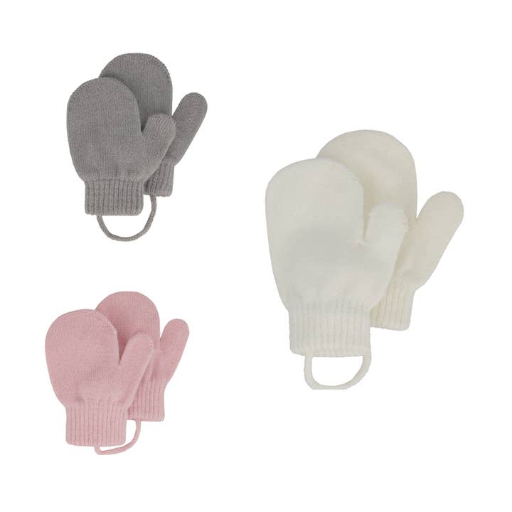 Moufle Bébé Extensible Acrylique Uni Cordon Fille 7005000ZZ pour la vente par Complément Europe