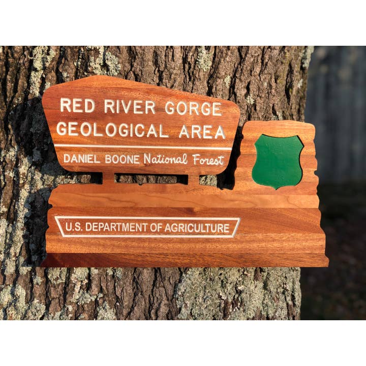 Replica del cartello Kentucky KY, decorazione da parete Red River Gorge, 28 pollici per la vendita all'ingrosso da parte di TinyWoodenSigns