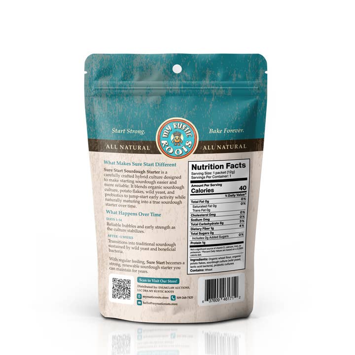 My Rustic Roots - Wholesale Bread Mix - Sure Start Fail-Proof Sourdough Starter Culture (regular)1