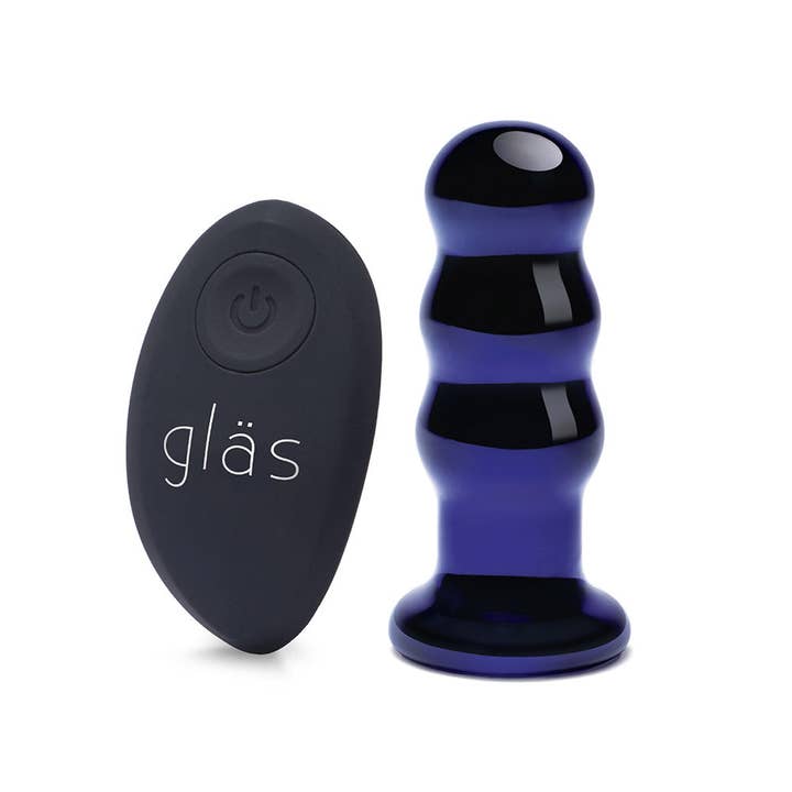 Lux Fetish Store - Wholesale Sex Toy - 3.5" Rechargeable Remote Controlled Vibrating Beaded Butt Plug