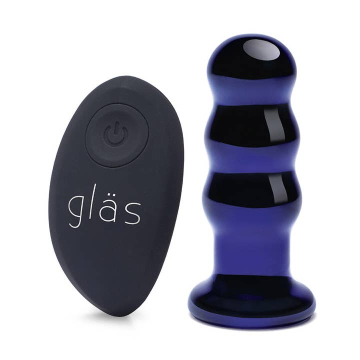 Lux Fetish Store - Wholesale Sex Toy - 3.5" Rechargeable Remote Controlled Vibrating Beaded Butt Plug