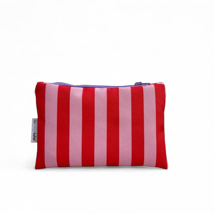 Small case · Striped pink/red for wholesale by De Lange Tafel
