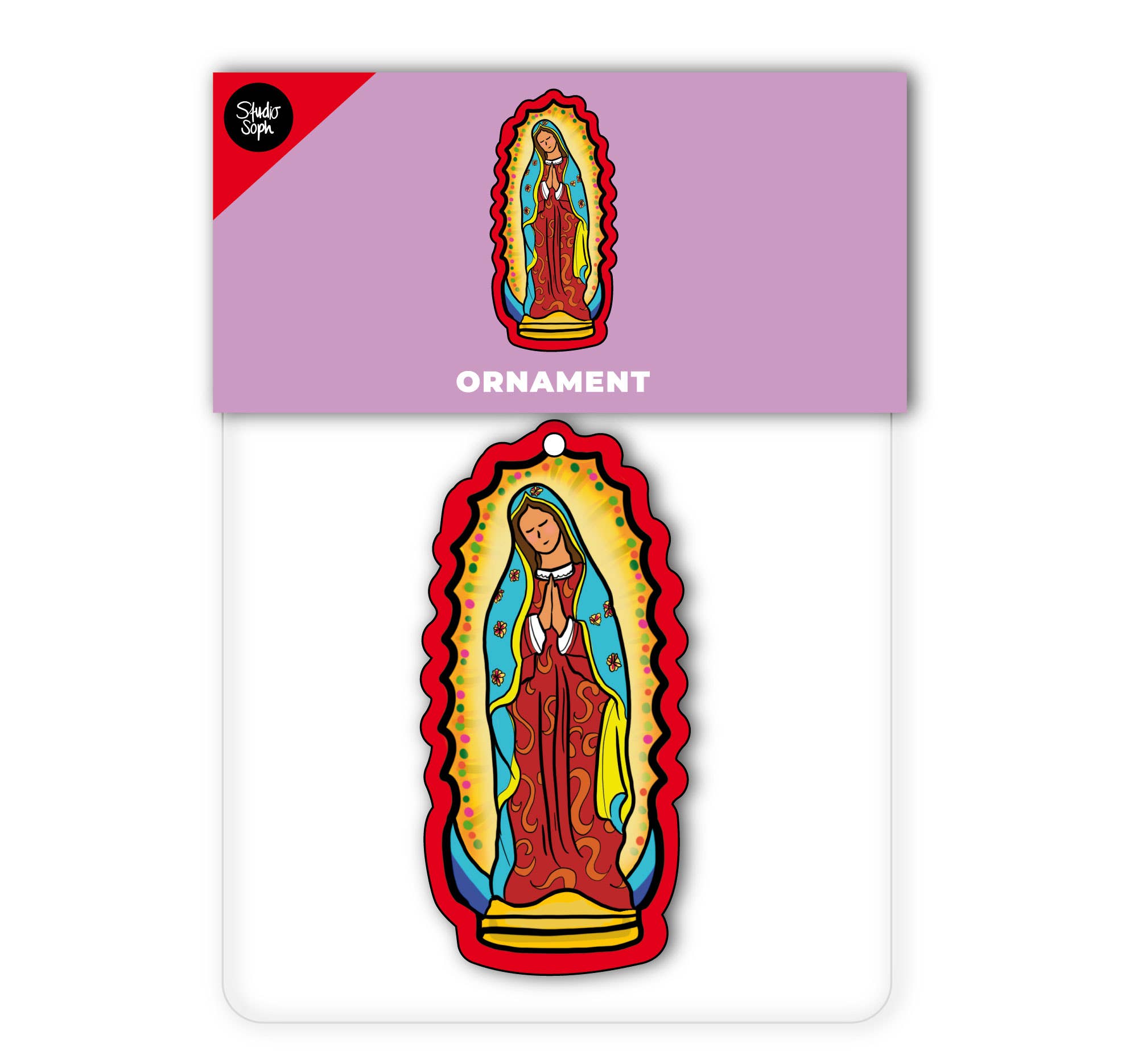 Studio Soph (We Pay Your Import Fees - We Ship DDP) – wholesale Ornament – Maria Guadalupe Christmas Ornament1