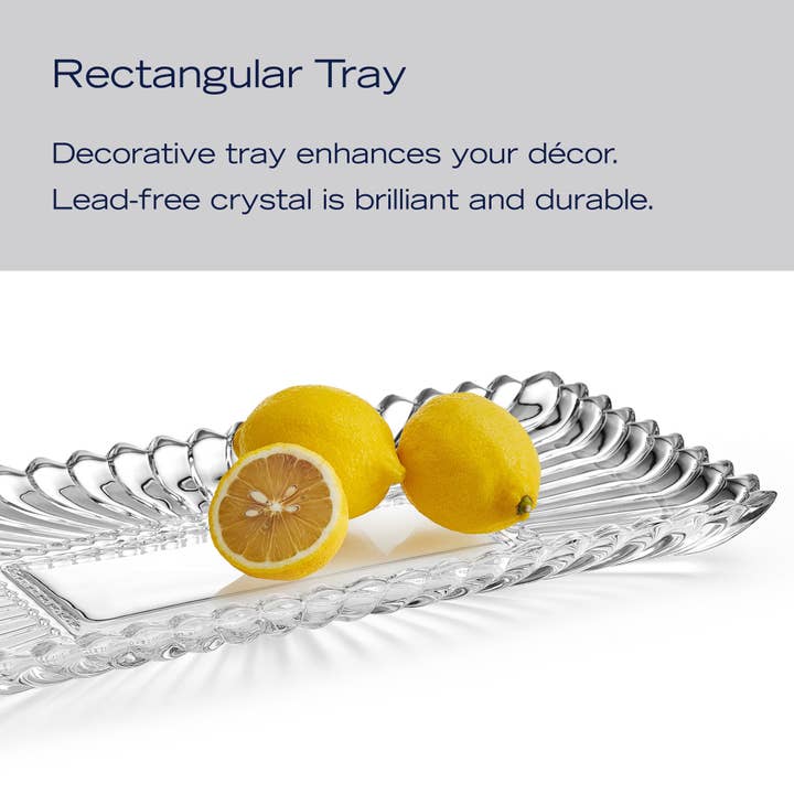 Mikasa - Wholesale Decorative Tray - MIkasa Estate 14.75In Lead Free Crystal Tray