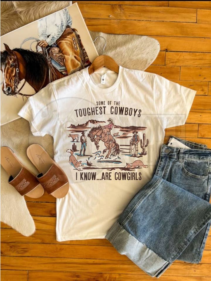 Toughest Cowgirls Tee for wholesale by The Fringed Pineapple
