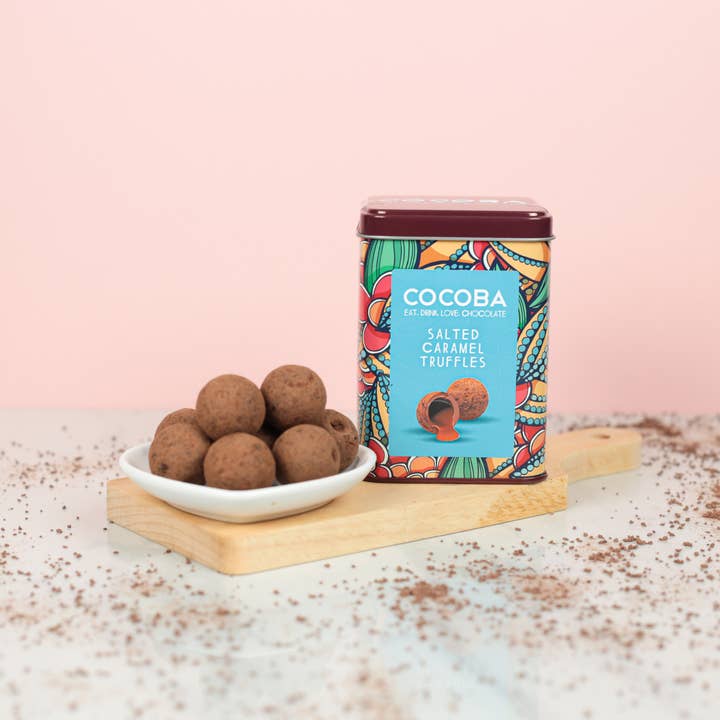 Cocoba – wholesale Chocolate box – Salted Caramel Truffles Gift Tin3