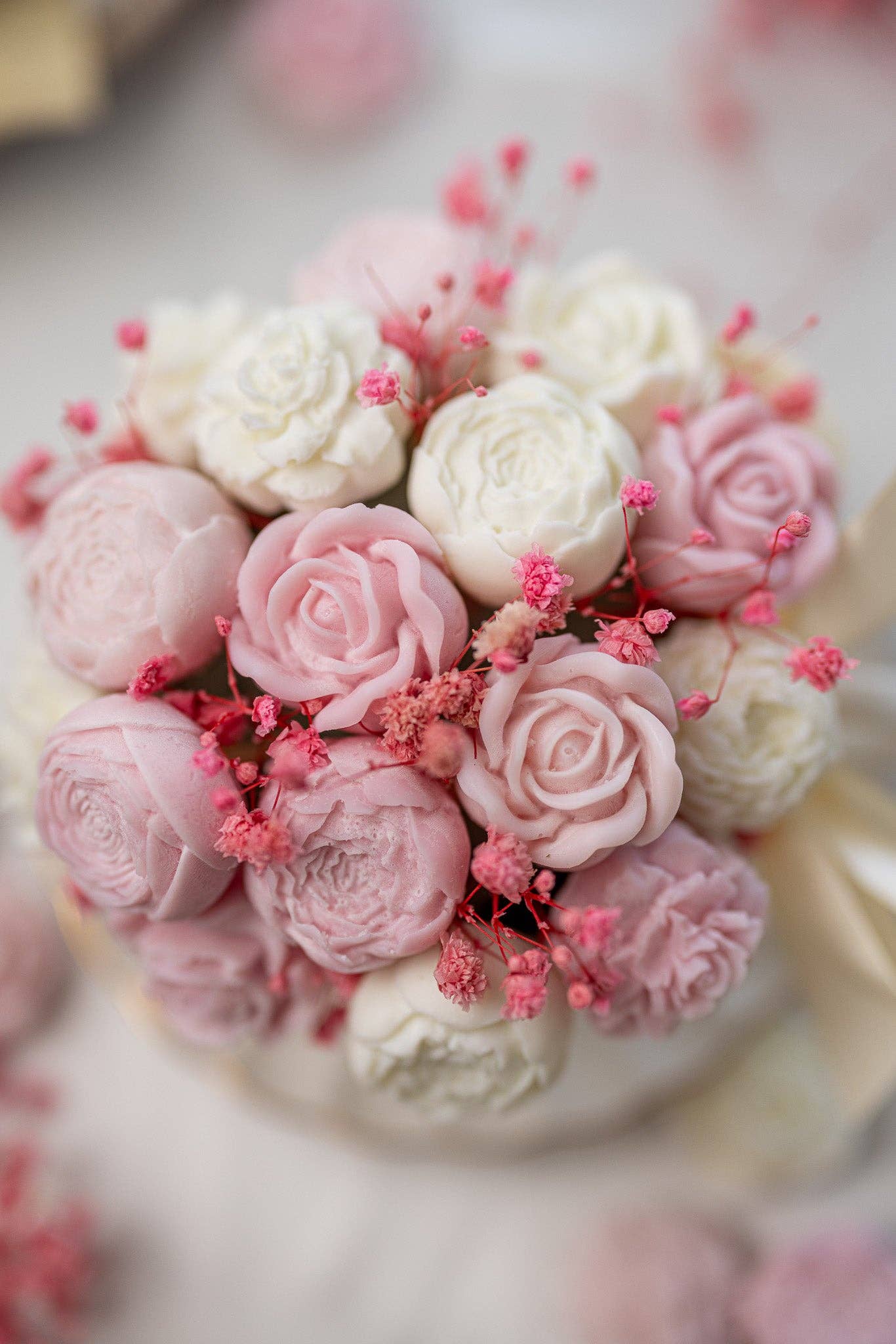 MySunshineCandless - Wholesale Novelty Candle - Peony Flowers Bouquet in a Cup1