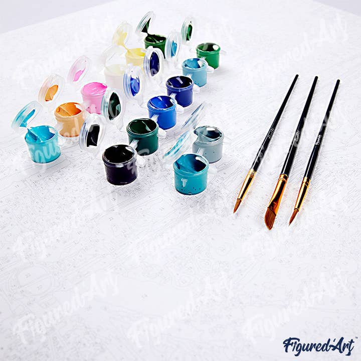 Figured'Art - Wholesale DIY Craft Kit - Paint by Numbers rolled - Retirement and tranquility