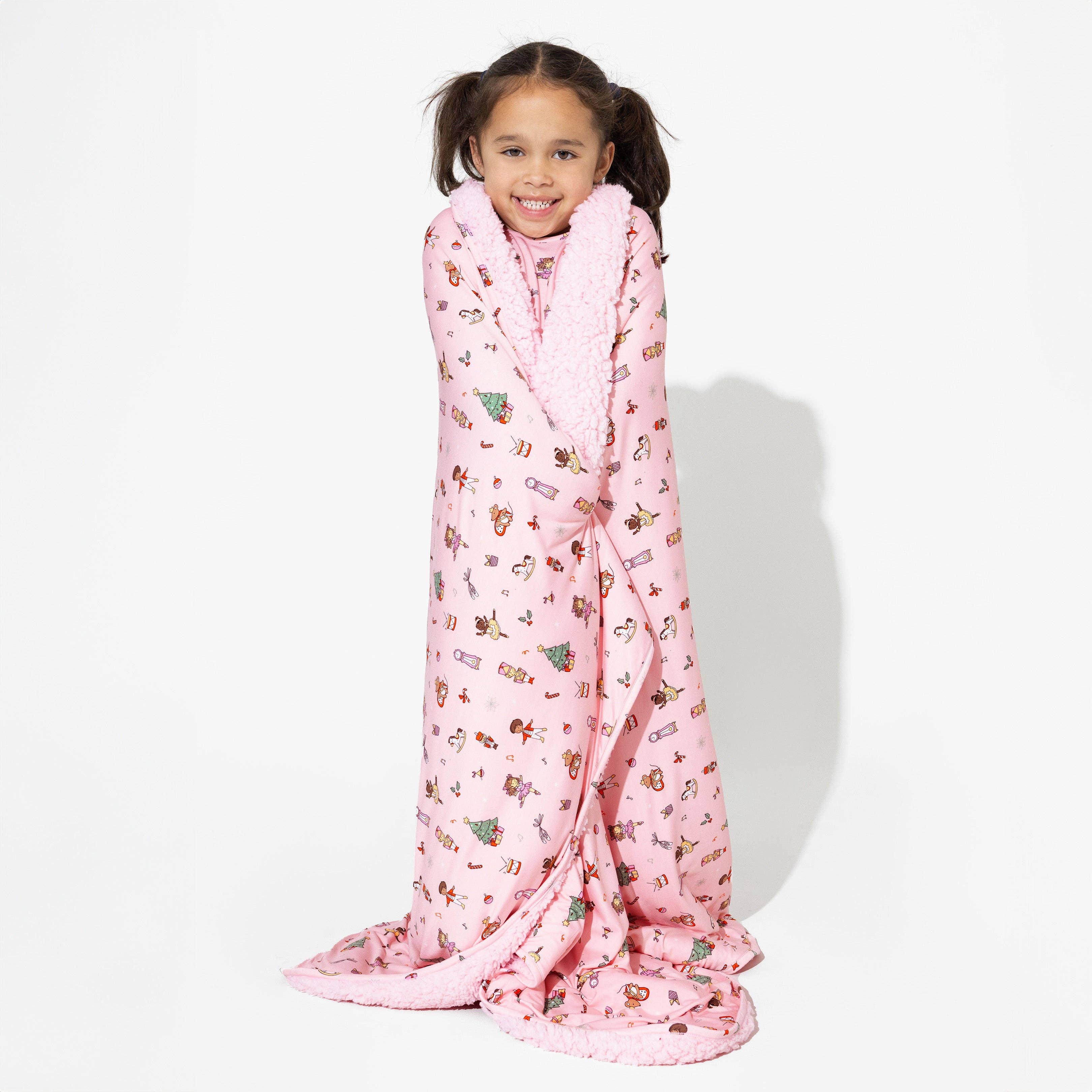 Bellabu Bear - Vendita all'ingrosso Coperta - Bambini e neonati - Coperta Sherpa di Bambù Rosa Schiaccianoci2