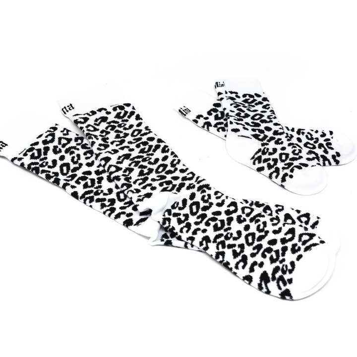 Mama and Mini Leopard Print Socks for wholesale by The Sis Kiss