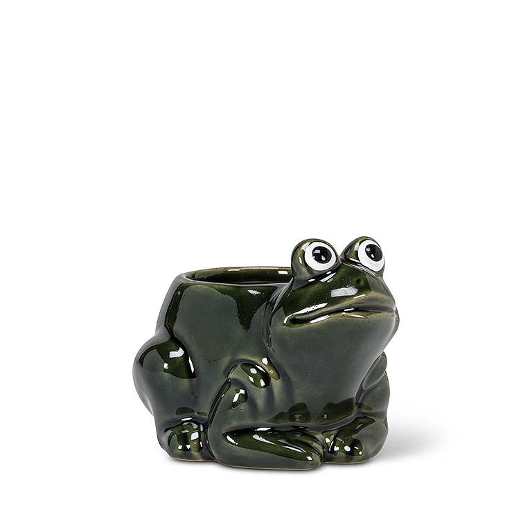 Abbott - Wholesale Plant Pot - Sm Crouched Frog Planter-4.5" L