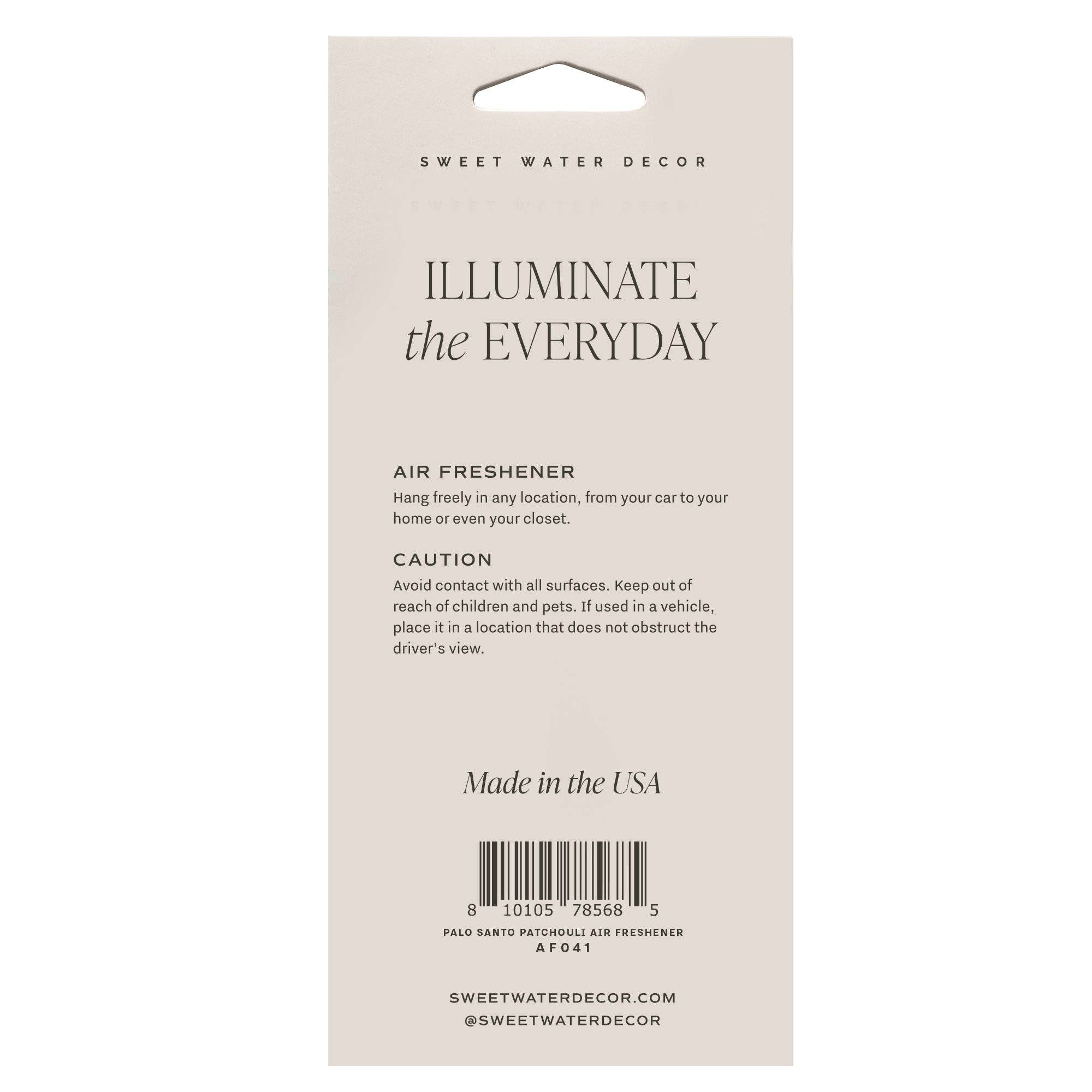 Sweet Water Decor - Wholesale Air Freshener - Palo Santo Patchouli Hanging Air Freshener - Gifts6