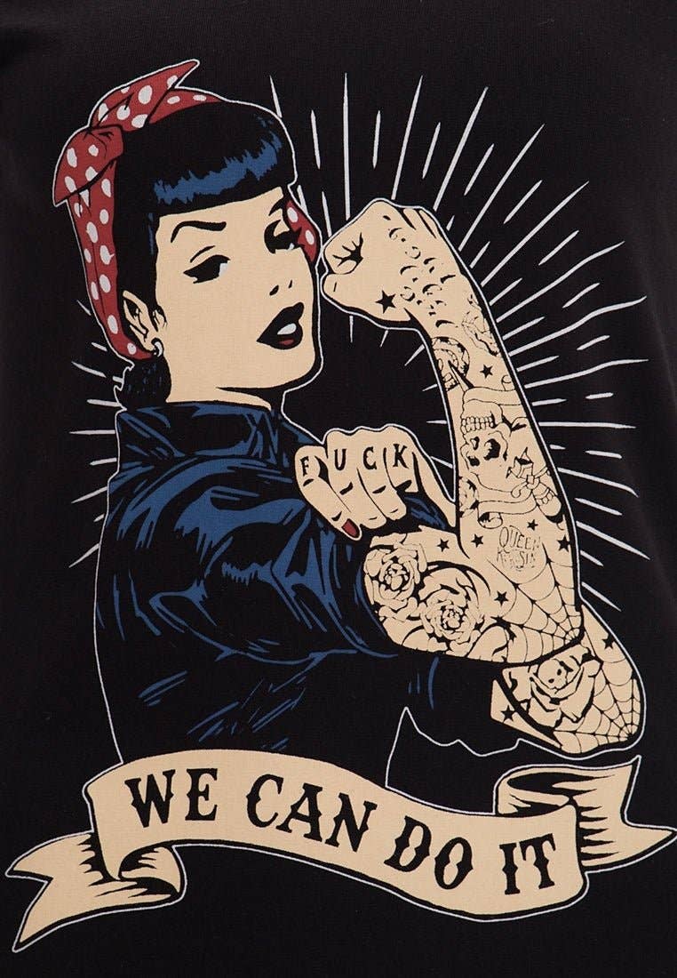 KING KEROSIN - Wholesale Screen Printed T-Shirt - Women's - Short-sleeve shirt "We can do it - Inked"7