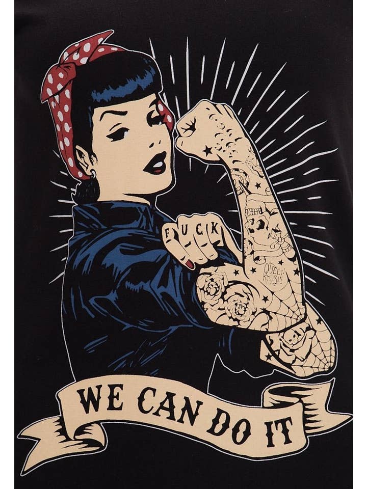 KING KEROSIN - Wholesale Screen Printed T-Shirt - Women's - Short-sleeve shirt "We can do it - Inked"7