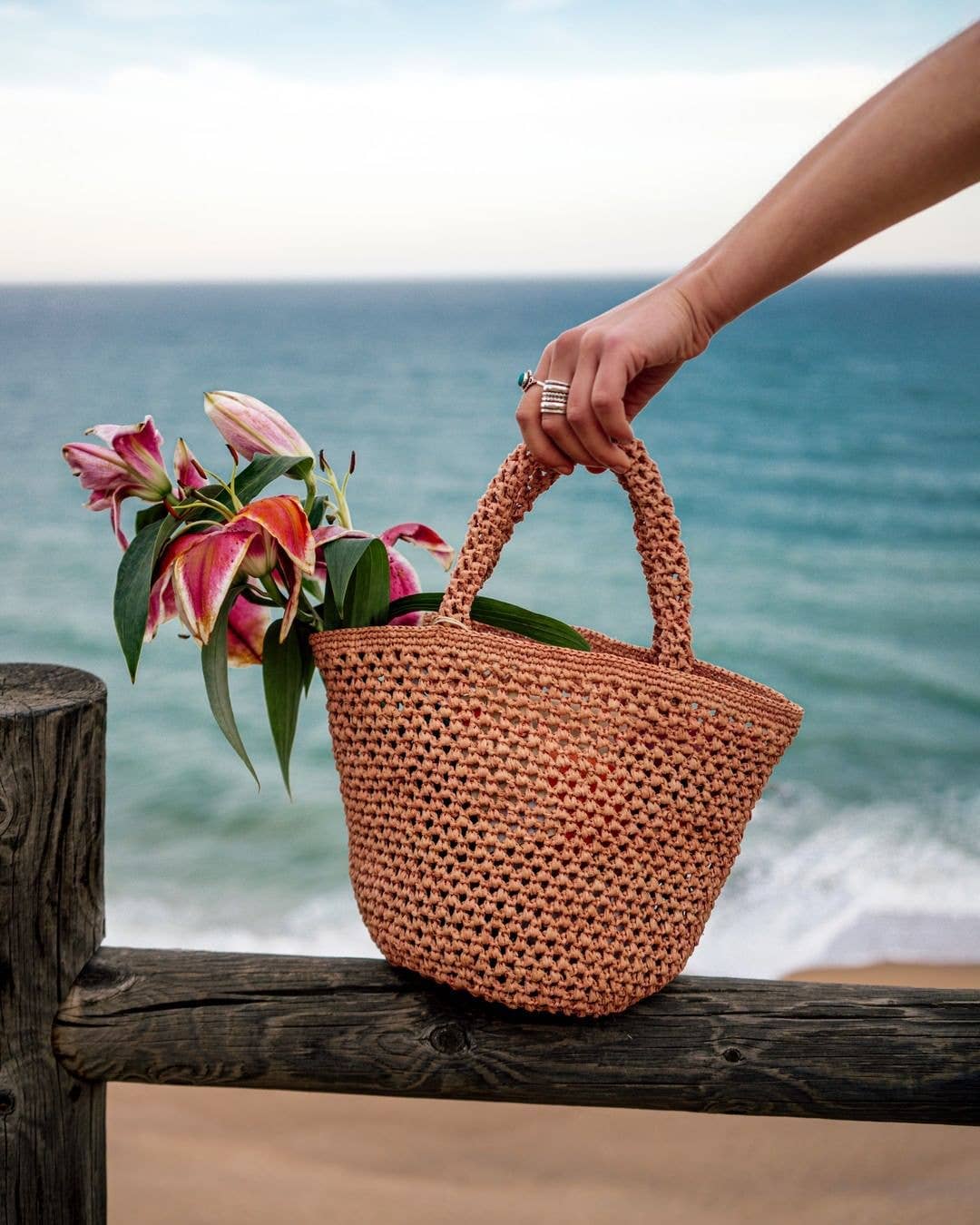 SANS-ARCIDET PARIS - Wholesale Beach Bag - Kapity Lacy SS23 - Classic openwork raffia basket9