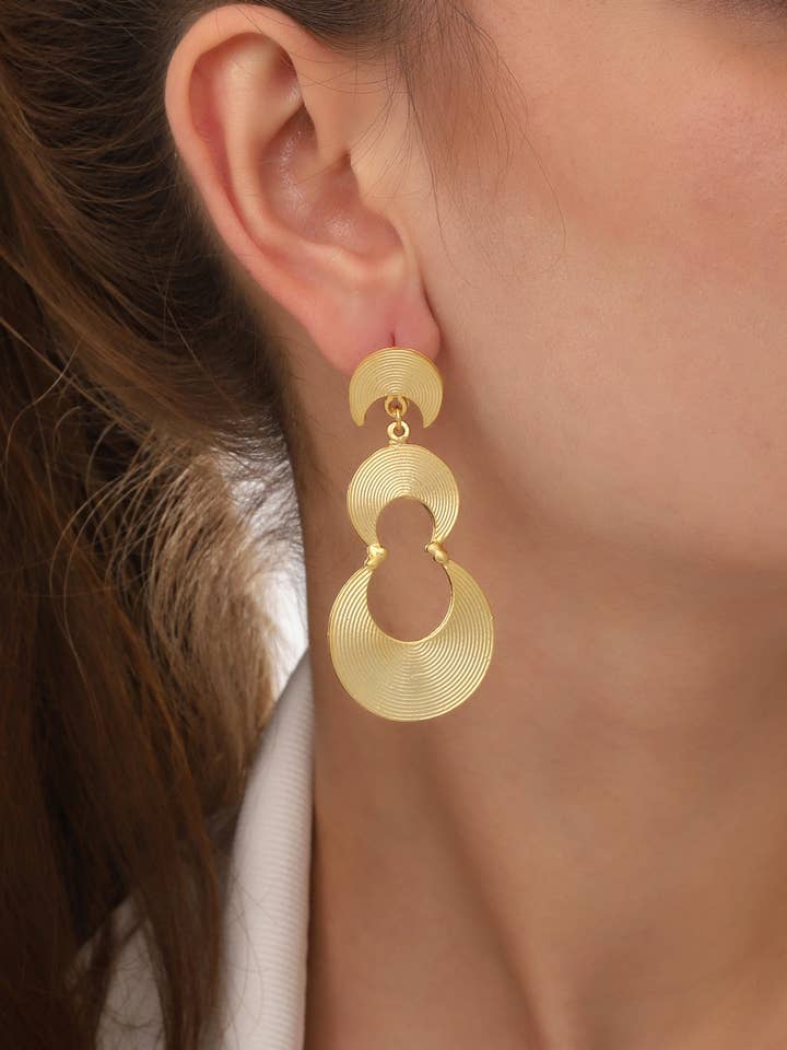 Gold Plated Dangle Earrings for wholesale by BUBU BY TEKIN SHOP