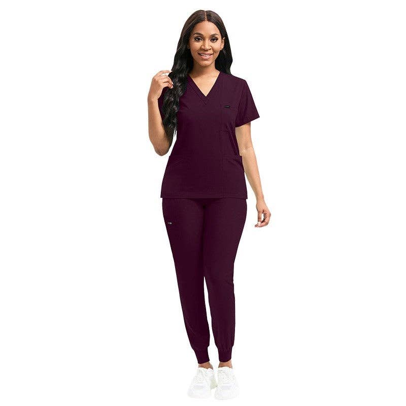 FurDecoration - Wholesale Healthcare Uniform - Women's - Short Sleeve Straight Leg Scrub Suit0