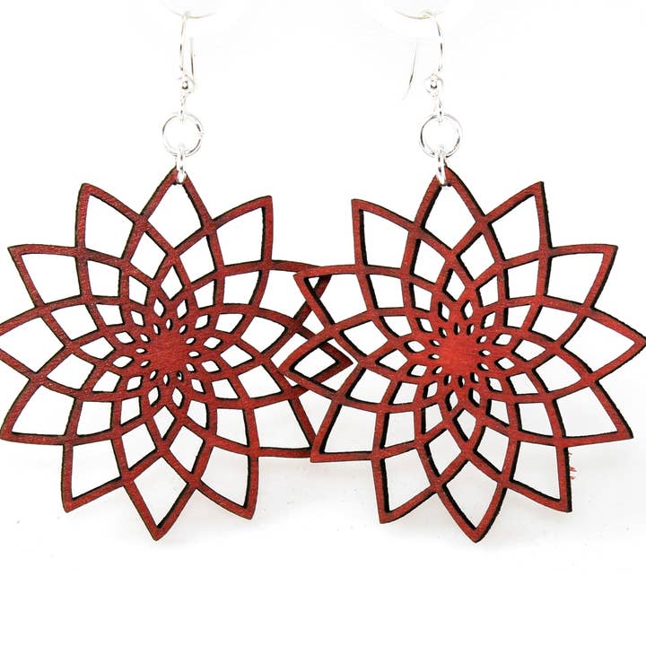 Boucles d'oreilles fleur étoile pour la vente par Green Tree Jewelry