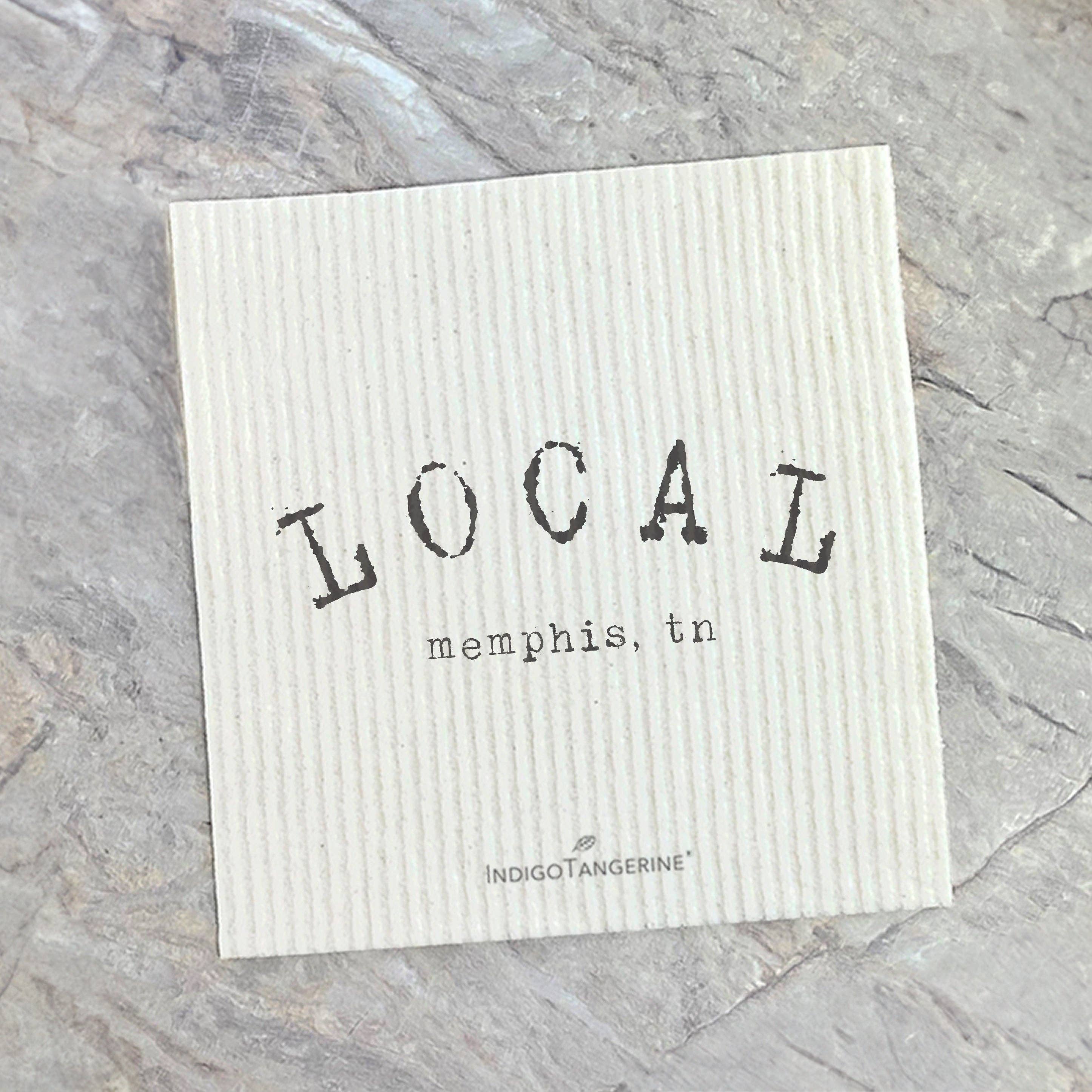 Indigo Tangerine - Wholesale Dishcloth - LOCAL City, State - Custom Swedish Dish Cloth