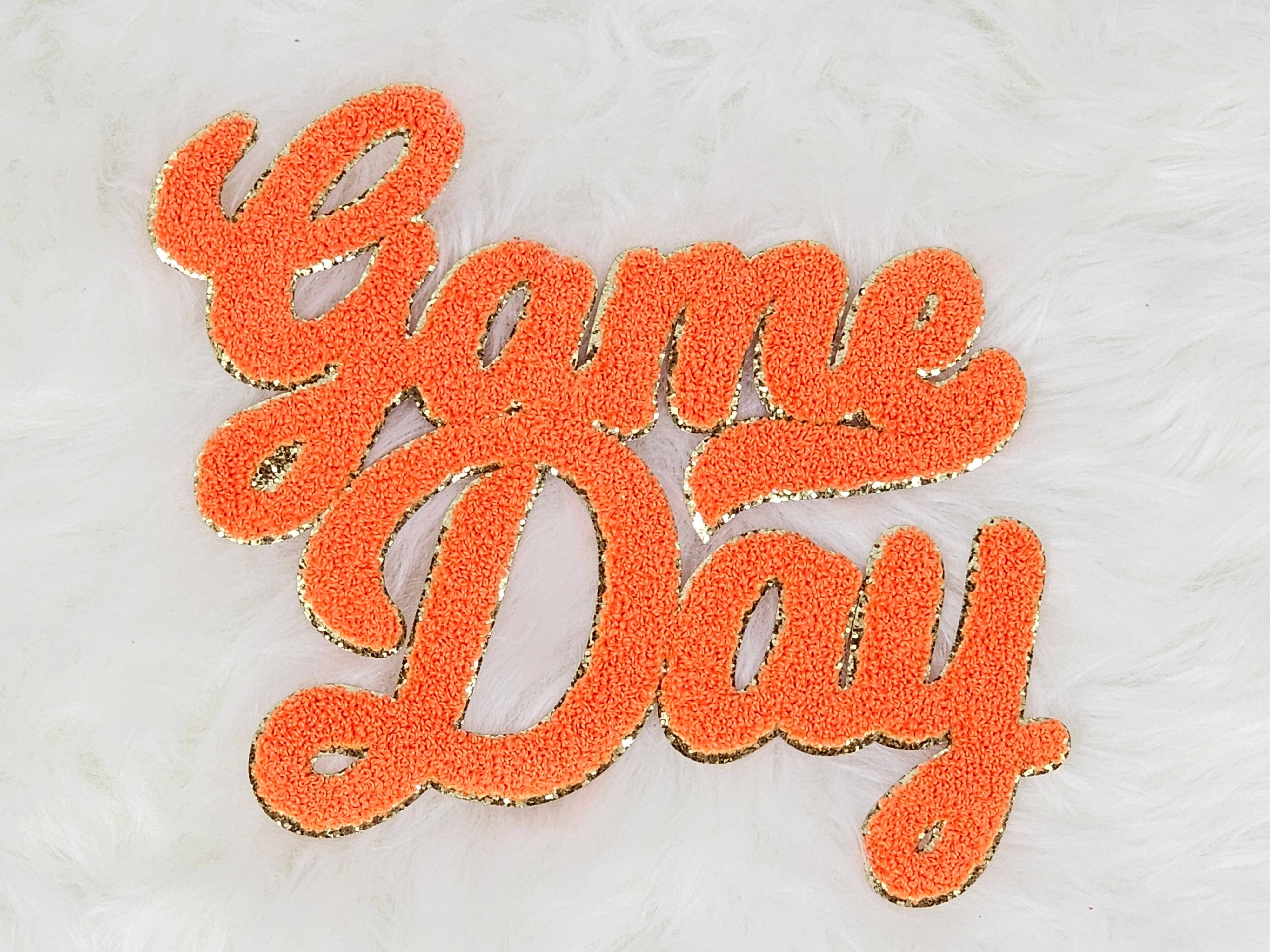 Scratch Decor - Wholesale Patch - Large Game Day Chenille Gold Glitter Iron-on Patch6