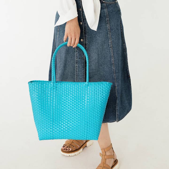 Sensibling Corp. - Wholesale Tote Bag - Women's - Basket Weave Tote Bag / Shoulder Bag
