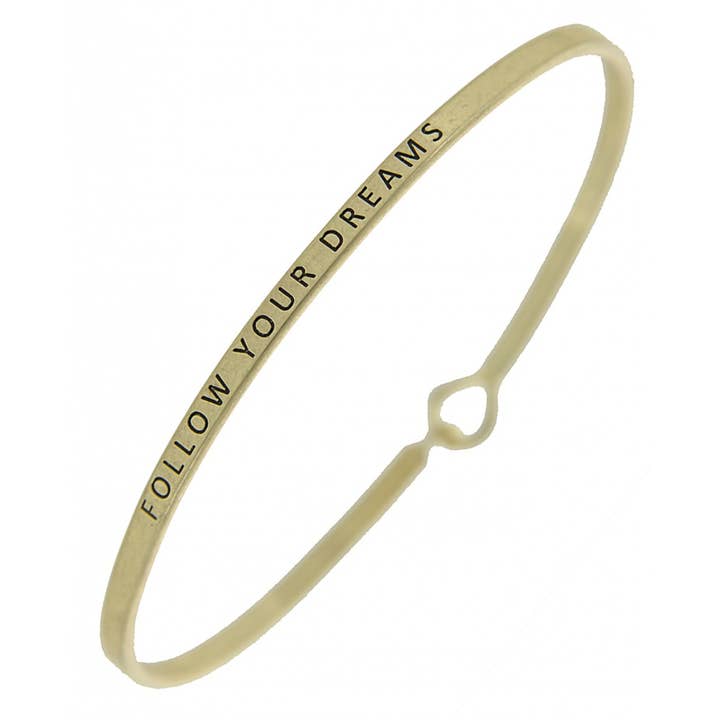 0011 PREMIERE - Vendita all'ingrosso Bracciale a polsino - FR4462 FOLLOW YOUR DREAMS_Bracciale con messaggio da 3 mm4