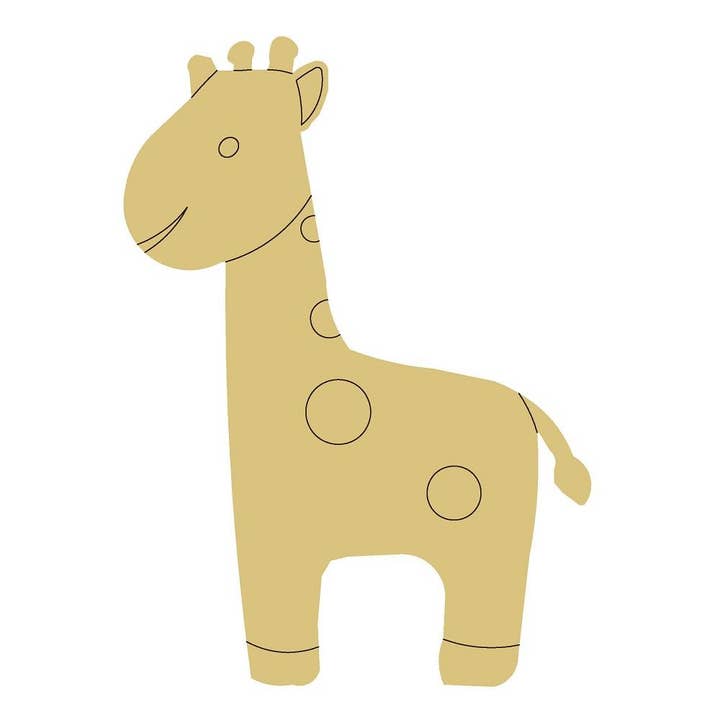 Legetøj giraf design af linjer ufærdig træ udskæring stil 1 for engroshandel hos Diverse Woodworking