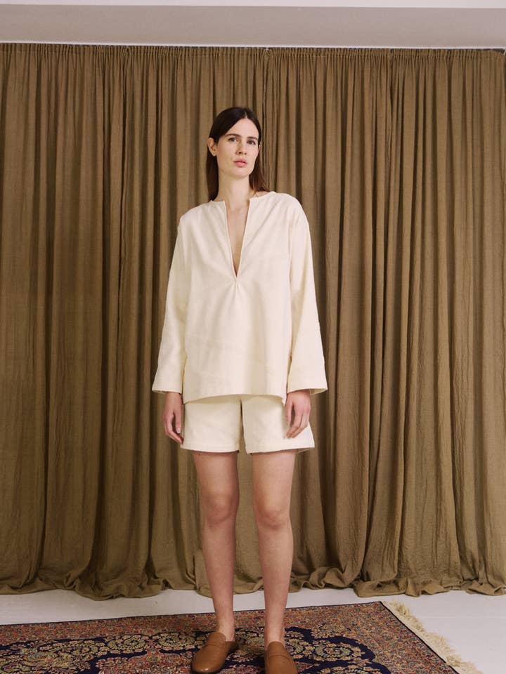 Weiße Shorts aus nachhaltiger Frottee-Baumwolle (unisex) für den Großhandel von WAY