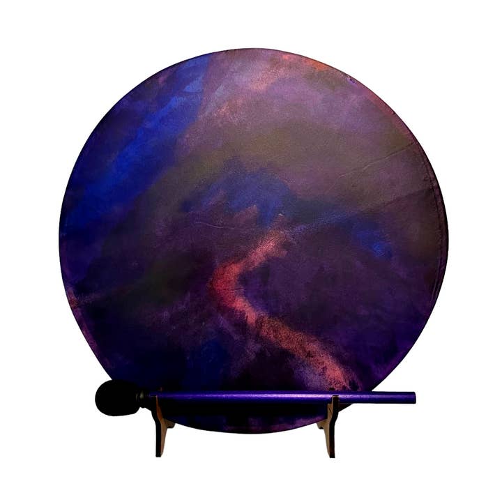 inRhythm - Wholesale Sculpture - Purple Shaman Drum w/optional Display Stand and Carry Bag11