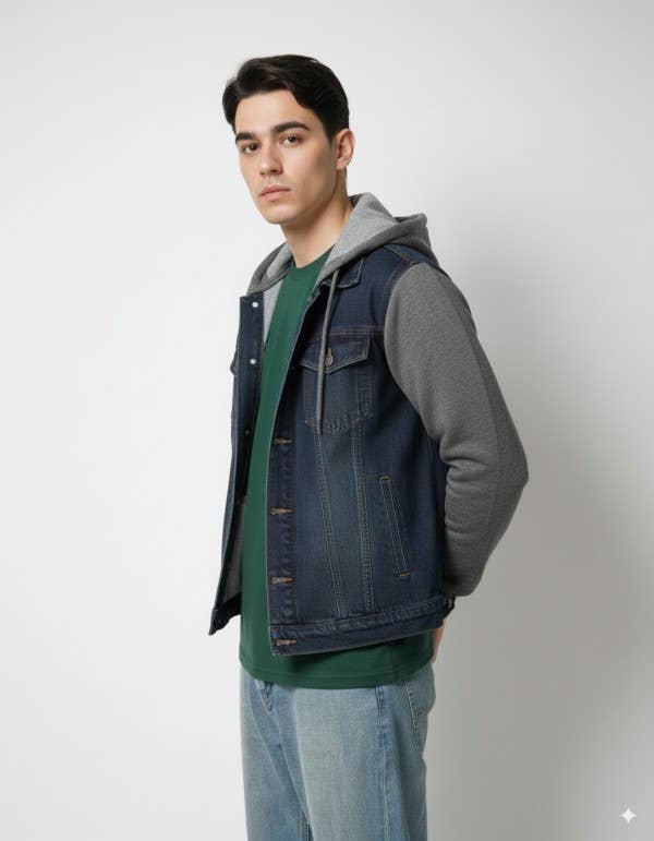 DSB DENIM HOODIE JACKET for wholesale on Faire1