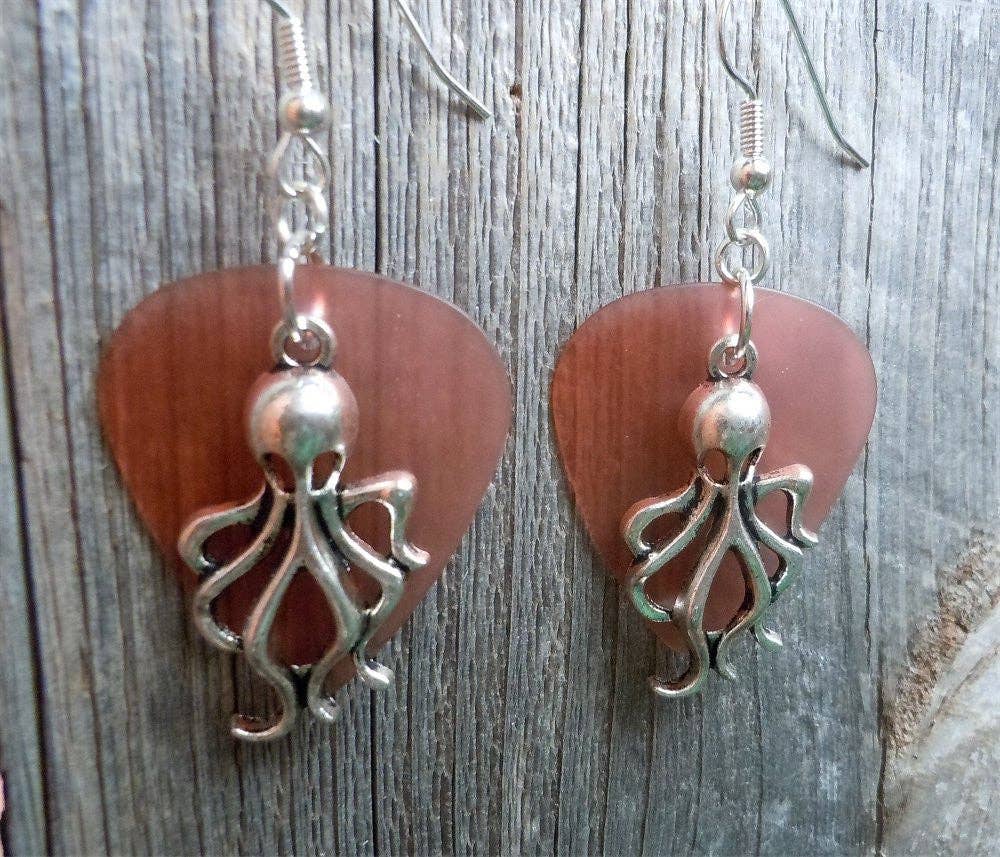 Simply Raevyn - Wholesale Dangle Earrings - Octopus Charm Guitar Pick Earrings40