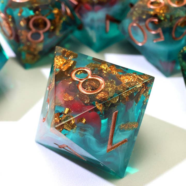 EBONWOOD - Wholesale Dice - Undertow 7-Piece Polyhedral Dice Set6