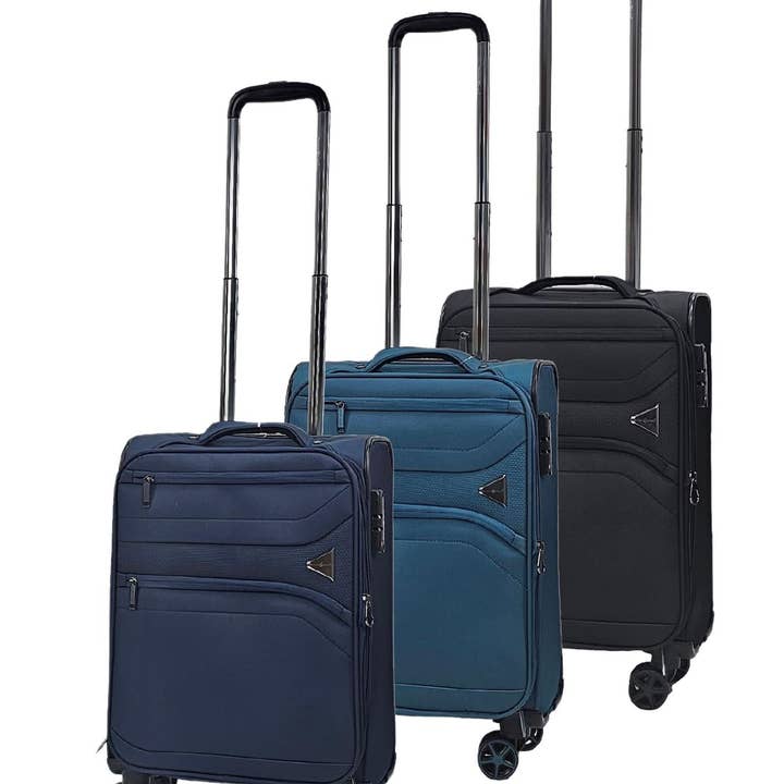 Infinity Leather (Upperclass Fashions Ltd) - Venta al por mayor Maletas - Maletas Ligeras 8 Ruedas Equipaje Maletas de Viaje Bolsa Suave de Vacaciones