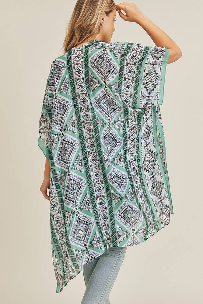 Hana - Wholesale Kimono - Women's - Tribal Pattern Summer Kimono Cover Up10