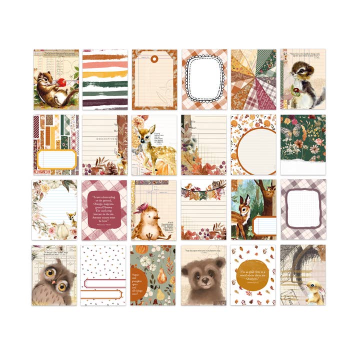 Indian Summer 3x4 Lommejournalkort - 24 stk for engroshandel hos Pretty Little Studio