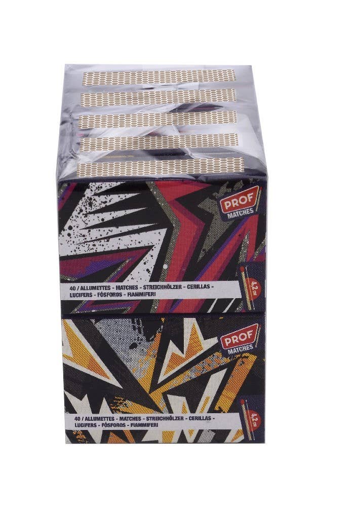 PROF - Wholesale Matches - PROF Set of 10 boxes of 40 matches 42 mm3