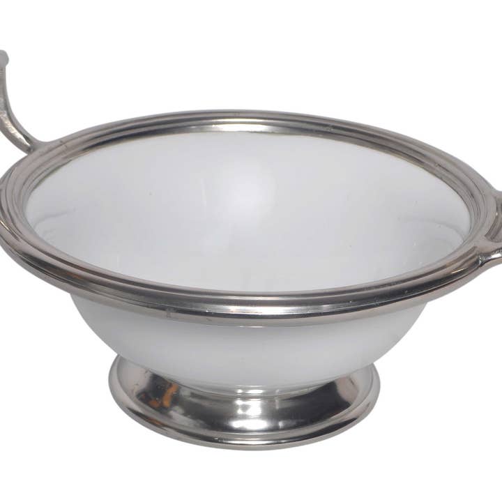 Ciotola centrotavola classica in ceramica bianca (30,5 x 25,4 x 15,2 cm) per la vendita all'ingrosso da parte di S.N.K. Home Decor